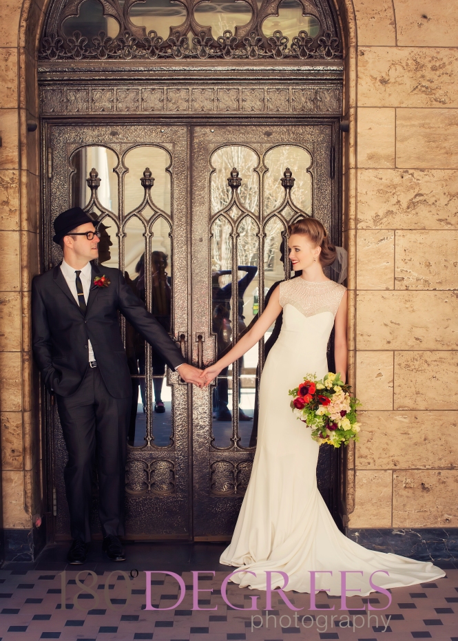 180 degrees photography 1940's Hollywood Glam Styled Wedding Shoot Downtown Denver 